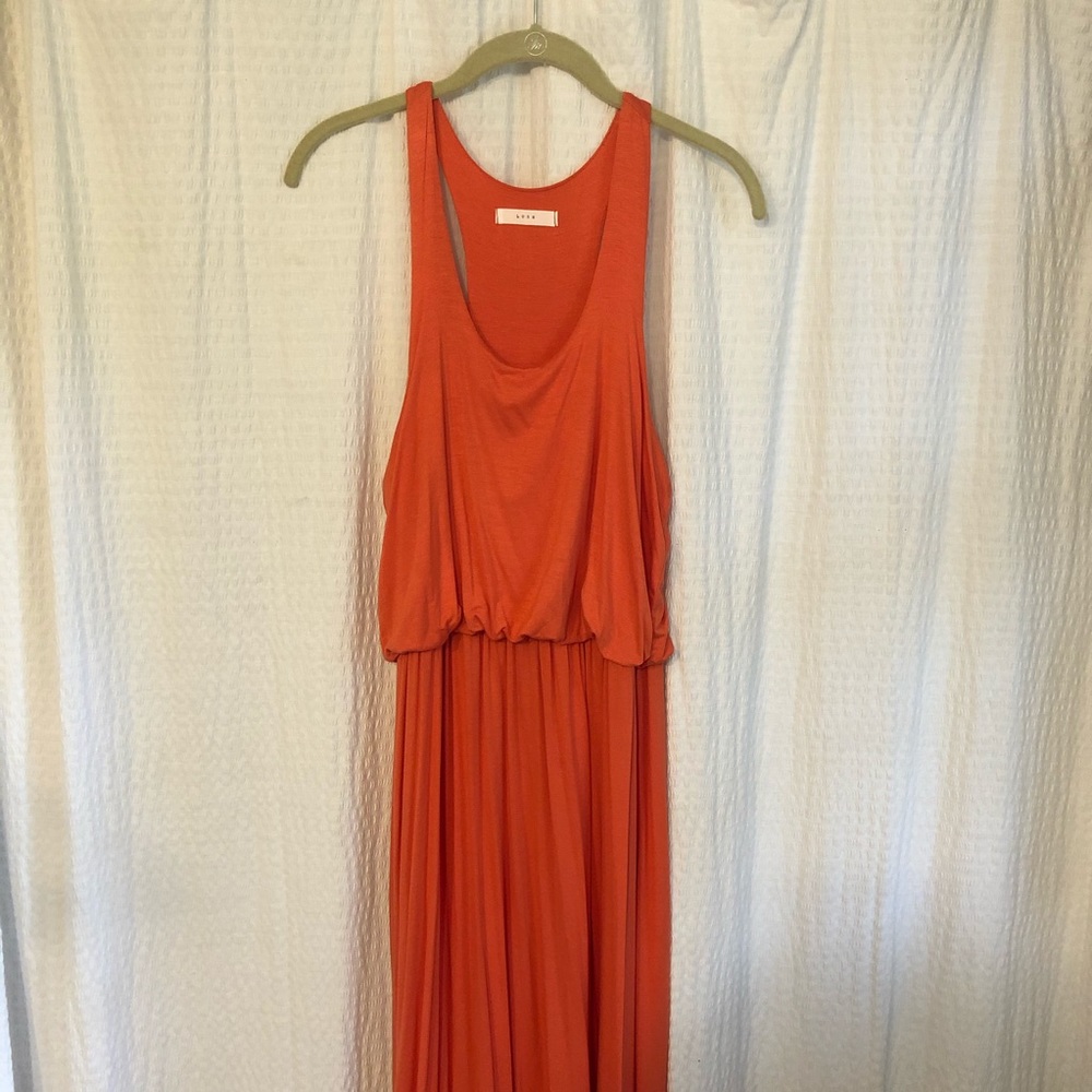 3/$25 LUSH Coral Maxi Dress